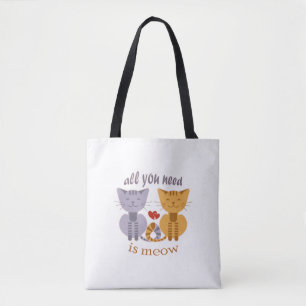 Alles was du brauchst sind Miau-Valentinskatzen Tasche