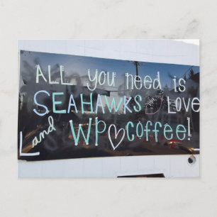 Alles was du brauchst, sind Seahawks und Liebe Postkarte
