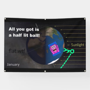 Alles was du hast, ist ein halb beleuchteter Ball! Banner