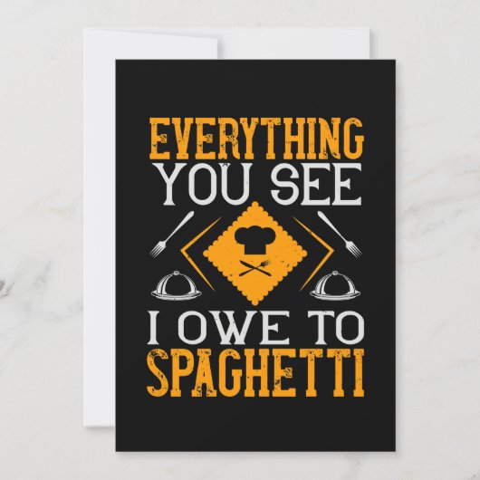 Alles, was du siehst, verdanke ich Spaghetti Save The Date (Vorderseite)