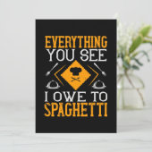 Alles, was du siehst, verdanke ich Spaghetti Save The Date (Stehend Vorderseite)