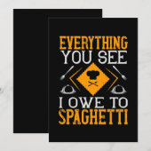 Alles, was du siehst, verdanke ich Spaghetti Save The Date (Vorne/Hinten)