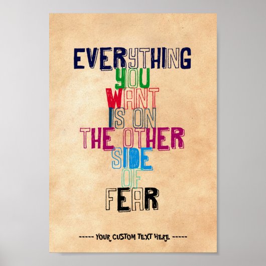 Alles, was du will, ist auf der anderen Seite der  Poster (Vorne)