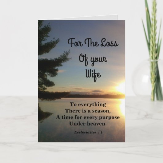 Alles, was es gibt, ist ein Beileid zur Ehefrau de Karte (Vorderseite)