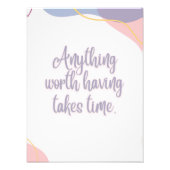 Alles, was es wert ist, Zeit zu haben Fotodruck (Vorne)