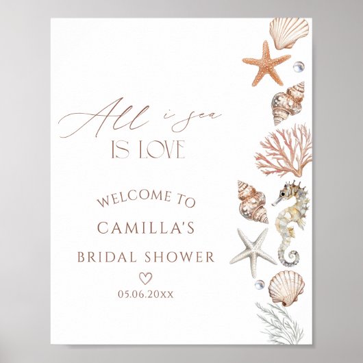 Alles, was ich auf See ist Liebe Küste Brautparty Poster (Vorne)