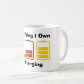 Alles, was ich besitze, kostet kaffeetasse (VorderseiteRechts)