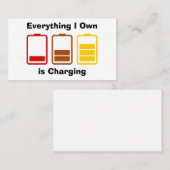 Alles, was ich besitze, kostet visitenkarte (Vorne/Hinten)