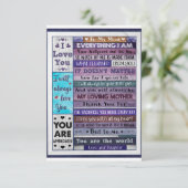 Alles, was ich bin, hat mir geholfen, Tochter zur Dankeskarte (Stehend Vorderseite)