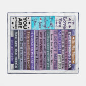 Alles, was ich bin, hat mir geholfen, Tochter zur  Fleecedecke (Vorderseite (Horizontal))