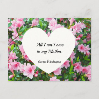 Alles, was ich bin, schulde ich meiner Mutter. Postkarte