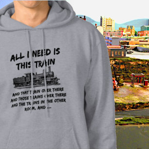 Alles, was ich brauche diesen Zug Dampfschiff Moto Hoodie