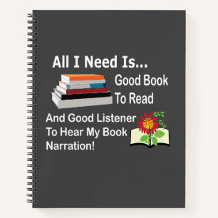 Alles, was ich brauche gutes Buch- und Listener-Le Notizblock