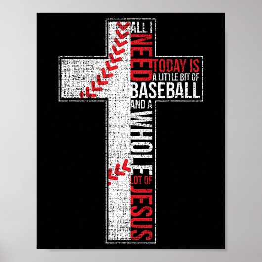 Alles was ich brauche ist Baseball & Jesus Christl Poster (Vorne)