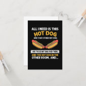 Alles was ich brauche ist dieser Hot Dog Karte (Vorderseite/Rückseite Beispiel)