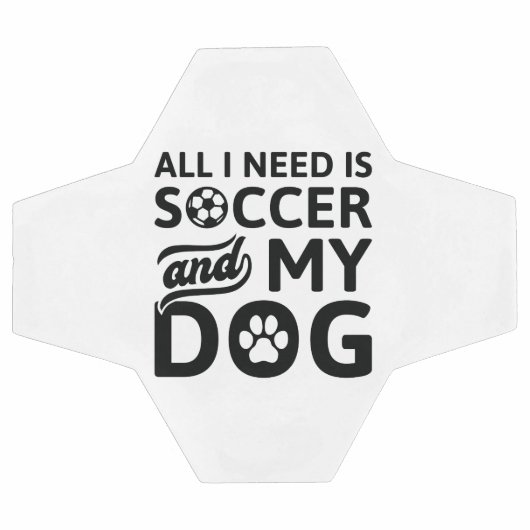 Alles, was ich brauche, ist Fußball und mein Hund (Flach)