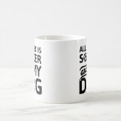 Alles, was ich brauche, ist Fußball und mein Hund Kaffeetasse (Mittel)