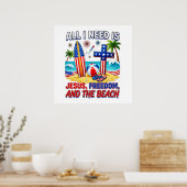 ALLES WAS ICH BRAUCHE IST JESUS POSTER (Küche)
