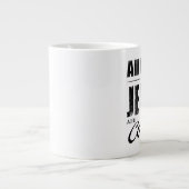 Alles, was ich brauche, ist Jesus und Kaffee   Jumbo-Tasse (Vorderseite)