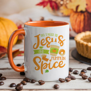 Alles, was ich brauche, ist Jesus und Kürbisgewürz Tasse
