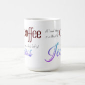 Alles, was ich brauche, ist Kaffee und Jesus Kaffeetasse (Mittel)