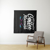 Alles, was ich brauche, ist Kaffee und Mascara Mak Wandteppich (Beispiel (Horizontal))