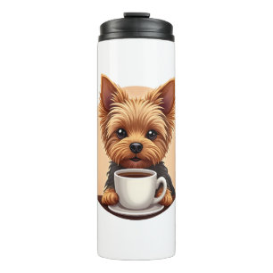 Alles, was ich brauche, ist Kaffee und mein Yorkie Thermosbecher