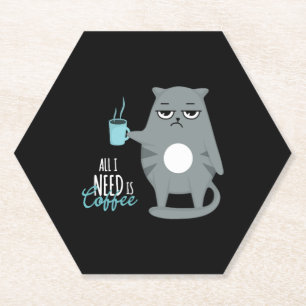Alles was ich brauche ist Kaffee und meine Katze Untersetzer