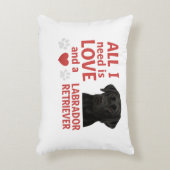 Alles was ich brauche ist LIEBE und ein Labrador R Dekokissen (Vorderseite(Vertikal))