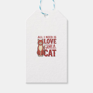 Alles was ich brauche ist Liebe und eine Katze Vin Geschenkanhänger