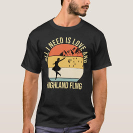 Alles, was ich brauche, ist Liebe und Hochland-Tan T-Shirt