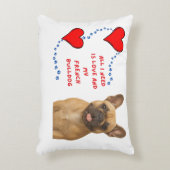 Alles, was ich brauche, ist Liebe und mein französ Dekokissen (Vorderseite(Vertikal))