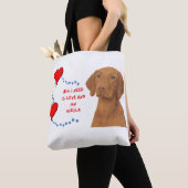 Alles, was ich brauche, ist Liebe und meine Vizsla Tasche (Von Nahem)
