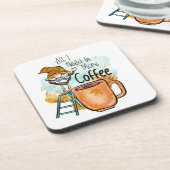 Alles, was ich brauche, ist mehr Kaffee, lustiges Getränkeuntersetzer (Linke Seite)