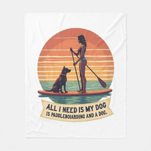 Alles was ich brauche ist mein Hund und Stand-up-P Fleecedecke