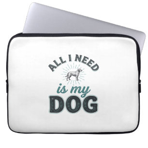 Alles, was ich brauche, ist mein Hund Vintage Grav Laptopschutzhülle