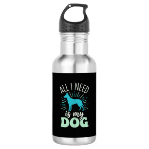 Alles was ich brauche ist mein Hunde Liebhaber Edelstahlflasche