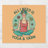Alles, was ich brauche, ist Yoga und Yarne Phrase Alkoholflaschenetikett (Einzelnes Label)