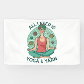 Alles, was ich brauche, ist Yoga und Yarne Phrase Banner (Horizontal)