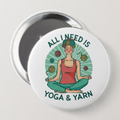 Alles, was ich brauche, ist Yoga und Yarne Phrase Button (Vorne & Hinten)