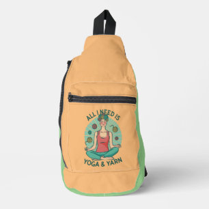 Alles, was ich brauche, ist Yoga und Yarne Phrase Crossbody Bag