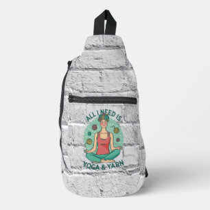 Alles, was ich brauche, ist Yoga und Yarne Phrase Crossbody Bag