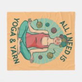 Alles, was ich brauche, ist Yoga und Yarne Phrase Fleecedecke (Vorderseite (Horizontal))