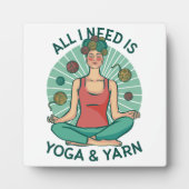 Alles, was ich brauche, ist Yoga und Yarne Phrase Fotoplatte (Vorderseite)