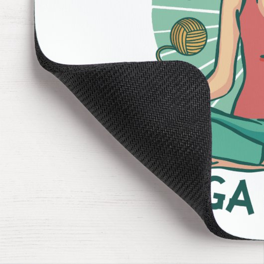 Alles, was ich brauche, ist Yoga und Yarne Phrase Mousepad (Ecke)