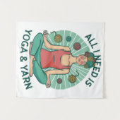 Alles, was ich brauche, ist Yoga und Yarne Phrase Wandteppich (Vorderseite (Horizontal))