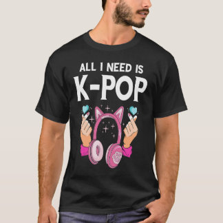 Alles, was ich brauche K Pop Heart Headphone Korea T-Shirt