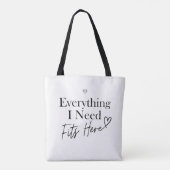 Alles, was ich brauche, passt hierhin tasche (Rückseite)