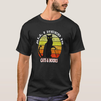 Alles was ich brauche sind Bücher und Katzen Büche T-Shirt