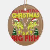 Alles, was ich Fischen Weihnachten im Juli Cool Fu Keramik Ornament (Links)